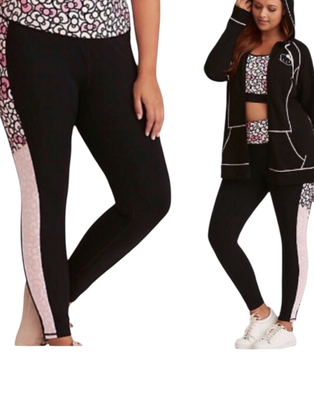 Torrid Hello Kitty Black Pink Athletic Leggins Sz. 1X 14/16 - Picture 9 of 9